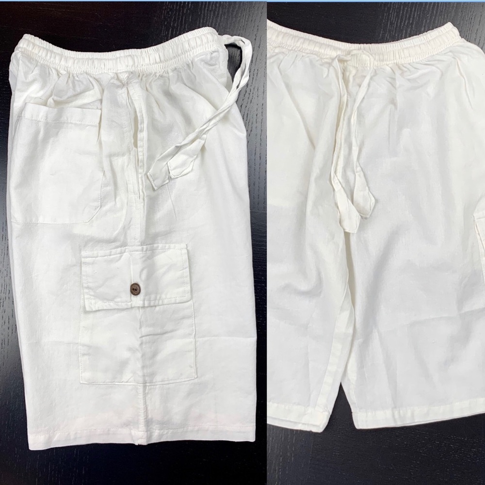 Men’s Cotton Shorts- White